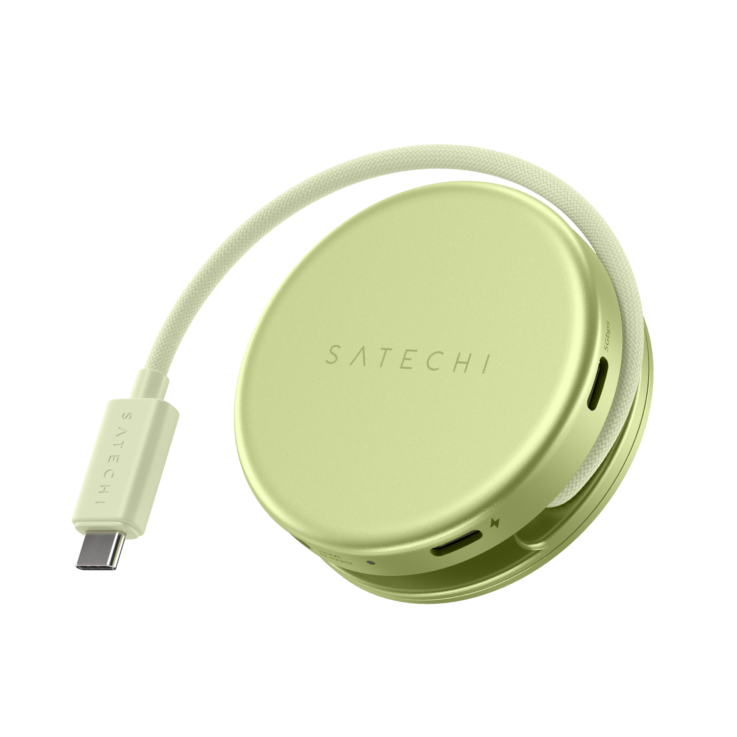 Adaptor Satechi OntheGo 5-in-1 Multiport (1x HDMI 4K 60Hz, 1x USB-C up to 5 Gbps, 1x USB-A 3.0 up to 5 Gbps, 1xUSB-C PD60W, 1x SD card reader), Citrus