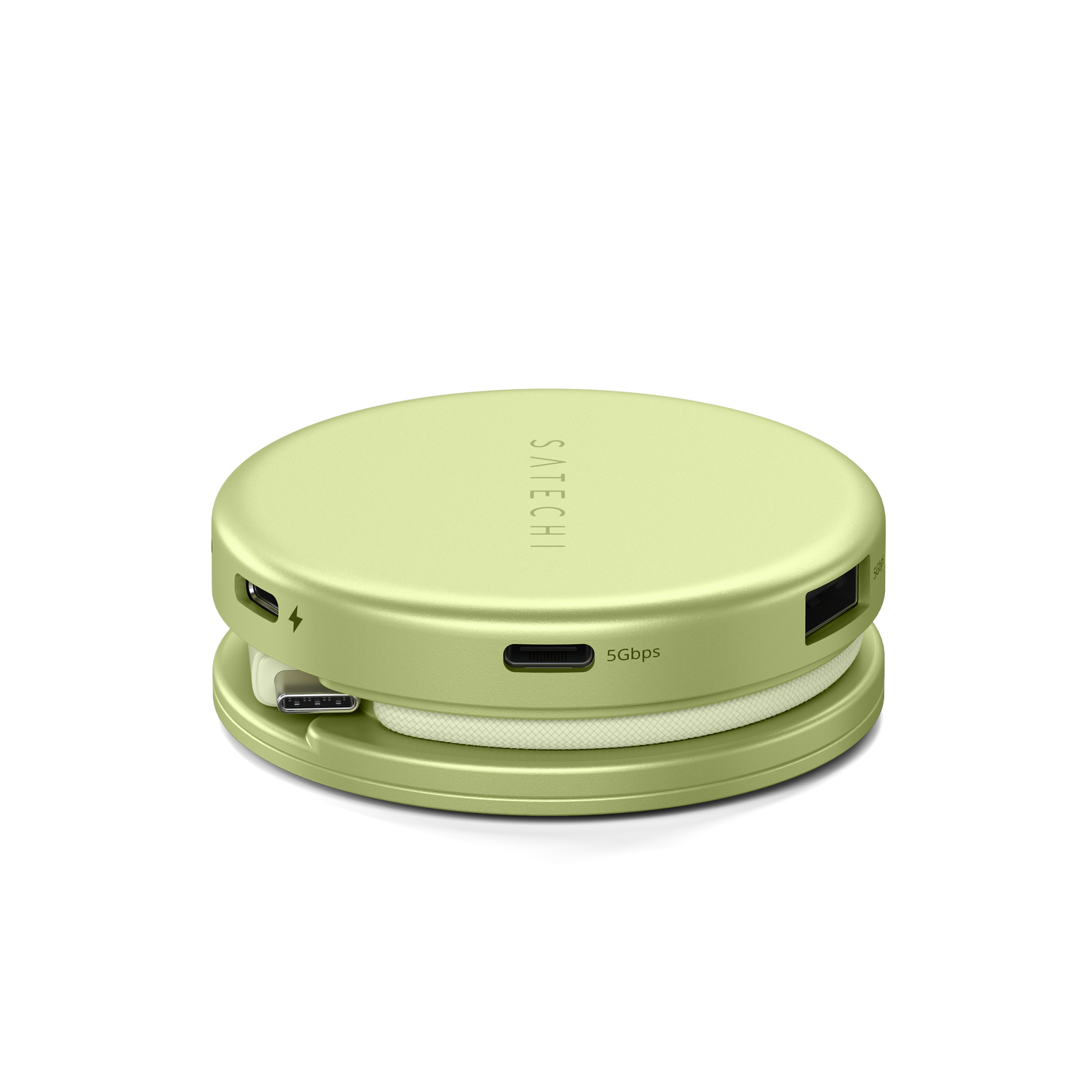 Adaptor Satechi OntheGo 5-in-1 Multiport (1x HDMI 4K 60Hz, 1x USB-C up to 5 Gbps, 1x USB-A 3.0 up to 5 Gbps, 1xUSB-C PD60W, 1x SD card reader), Citrus