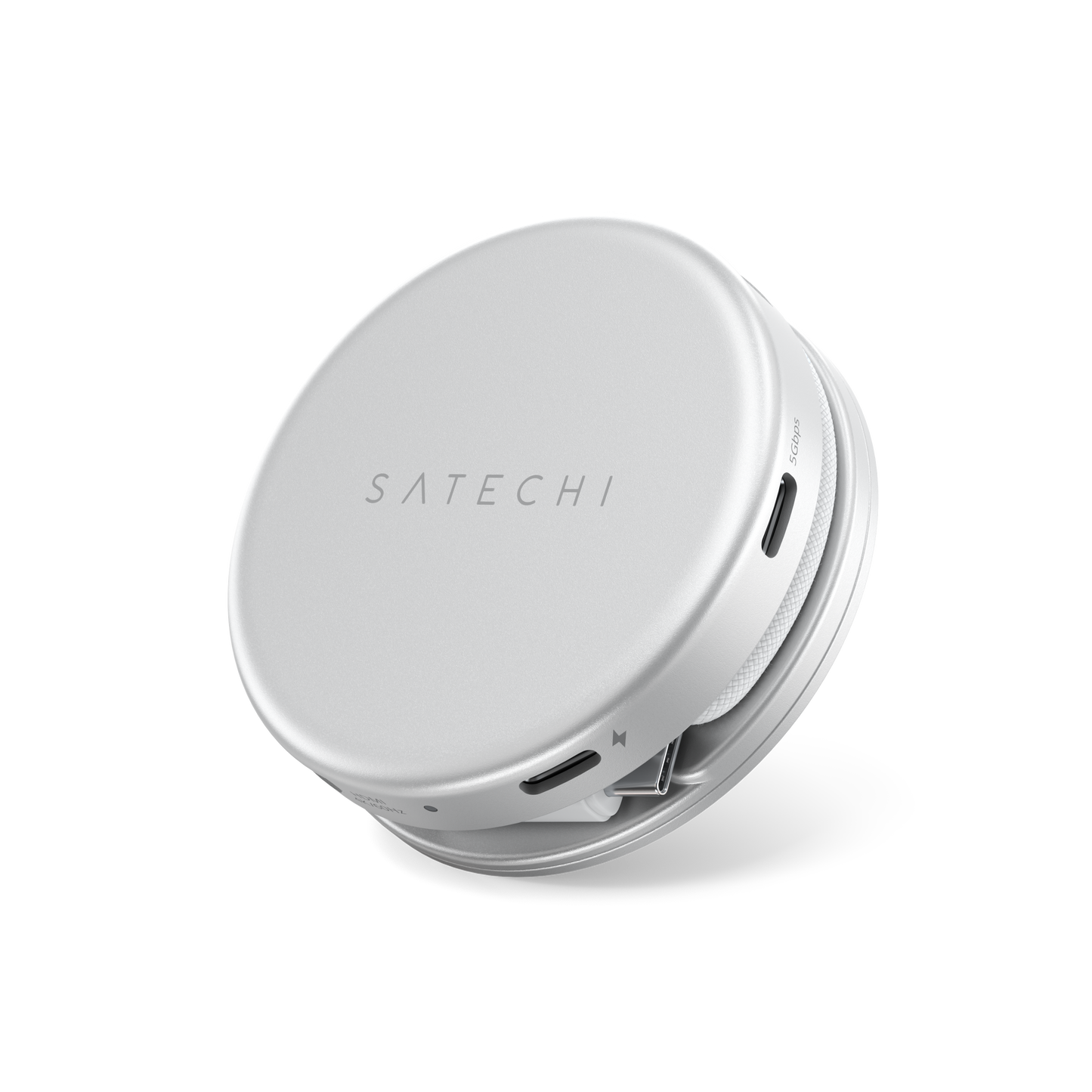 Adaptor Satechi OntheGo 5-in-1 Multiport (1x HDMI 4K 60Hz, 1x USB-C up to 5 Gbps, 1x USB-A 3.0 up to 5 Gbps, 1xUSB-C PD60W, 1x SD card reader), Silver