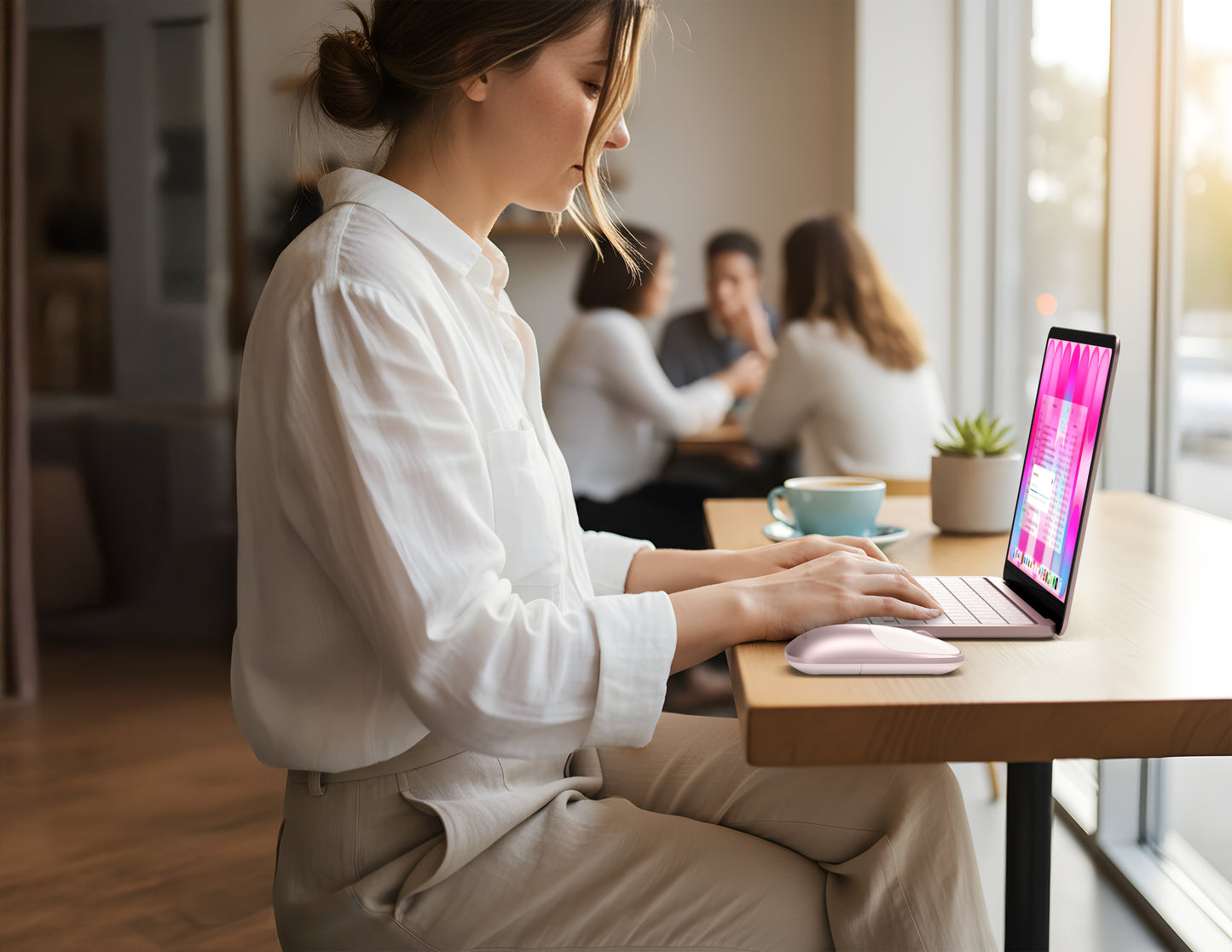 Mouse Satechi Slim EX Wireless, Blush