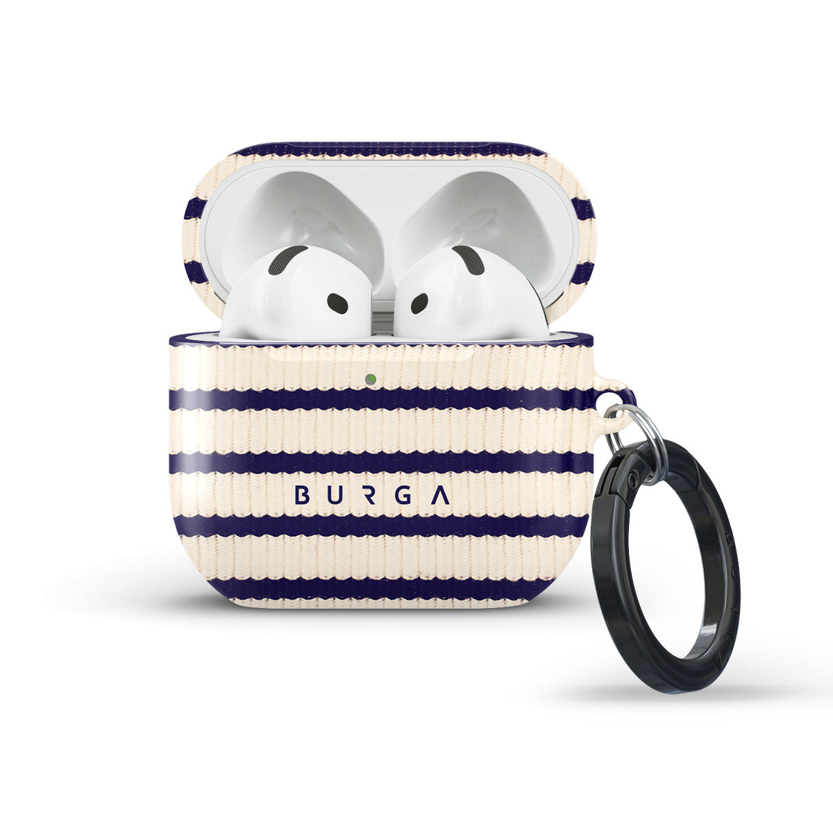 Husa de protectie BURGA pentru AirPods 4, Dungi, Bej