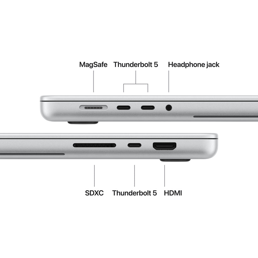 16-inch MacBook Pro with PROLED XDR Display: Apple M5 Max chip with 18-core CPU and 32-core GPU, 2TB SSD - Silver - iSTYLE.ro
