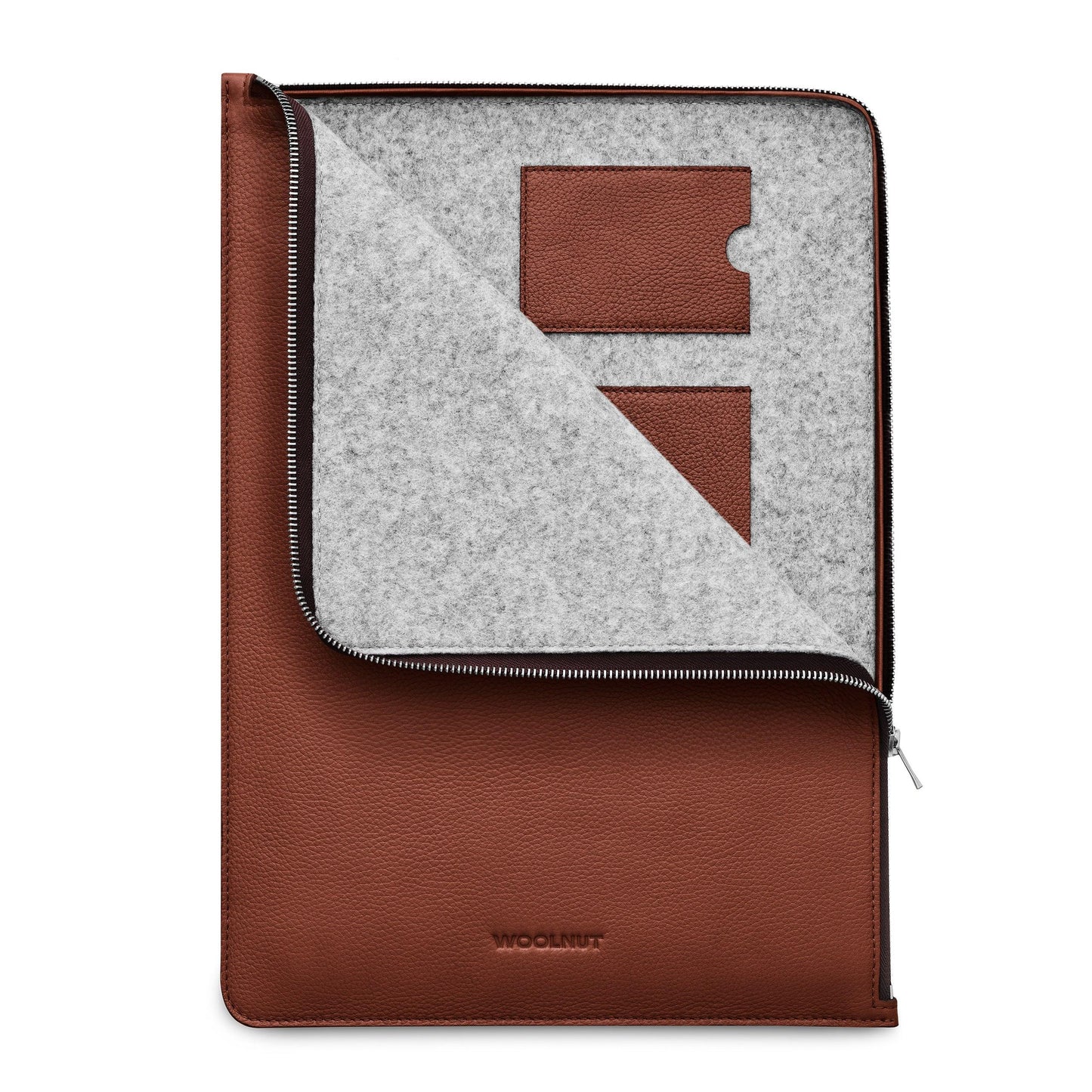 Husa de protectie Woolnut Folio pentru MacBook, 15", Piele, Maro
