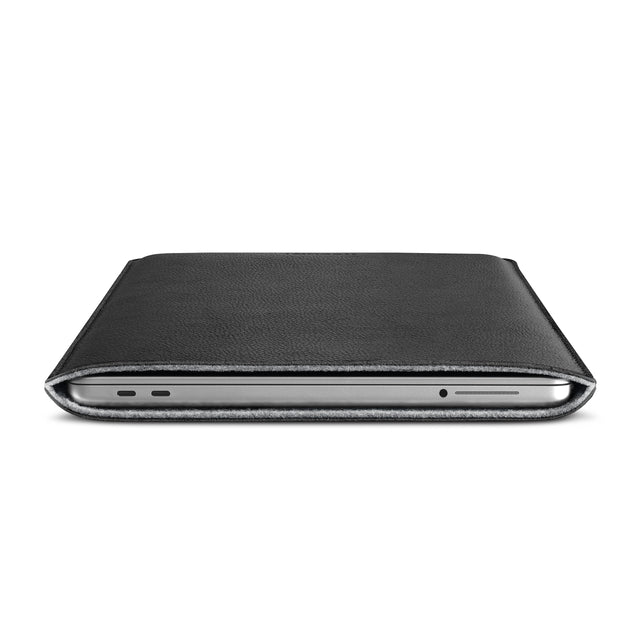 Husa de protectie WOOLNUT pentru MacBook Neo, Piele, Negru