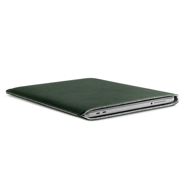 Husa de protectie WOOLNUT pentru MacBook Neo, Piele, Verde