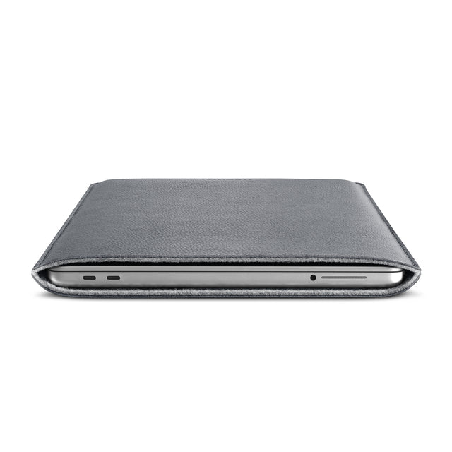 Husa de protectie WOOLNUT pentru MacBook Neo, Piele, Gri