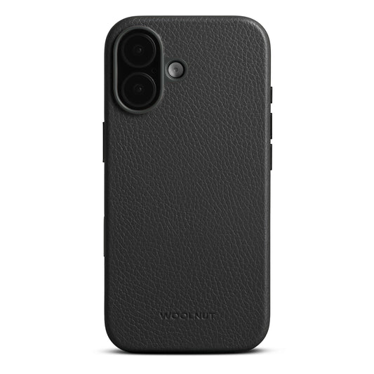 Husa de protectie Woolnut din piele pentru iPhone 17, Negru