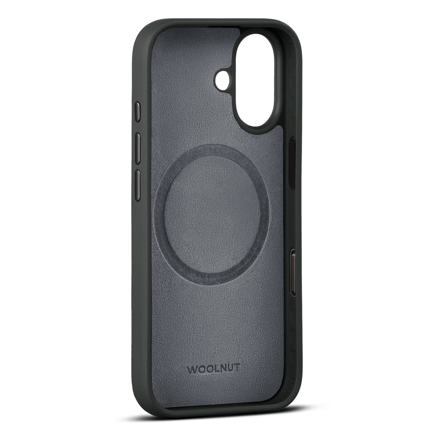 Husa de protectie Woolnut din piele pentru iPhone 17, Negru