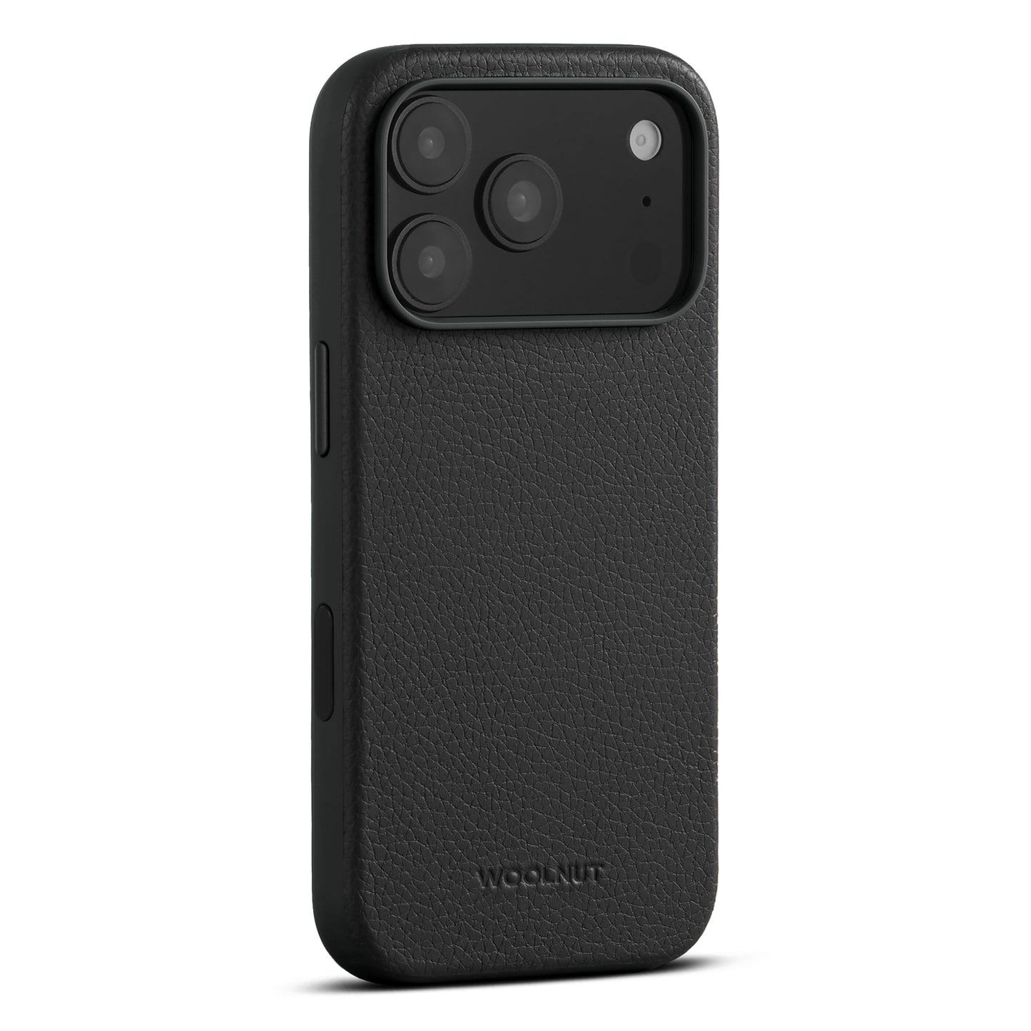 Husa de protectie Woolnut din piele pentru iPhone 17 Pro, Negru