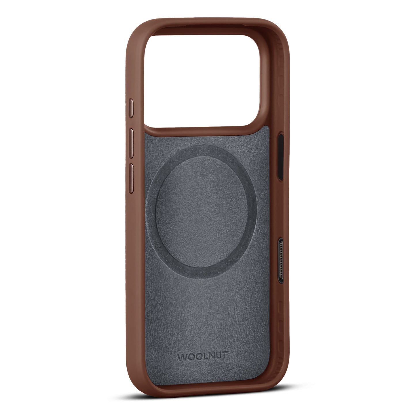 Husa de protectie Woolnut din piele pentru iPhone 17 Pro, Maro