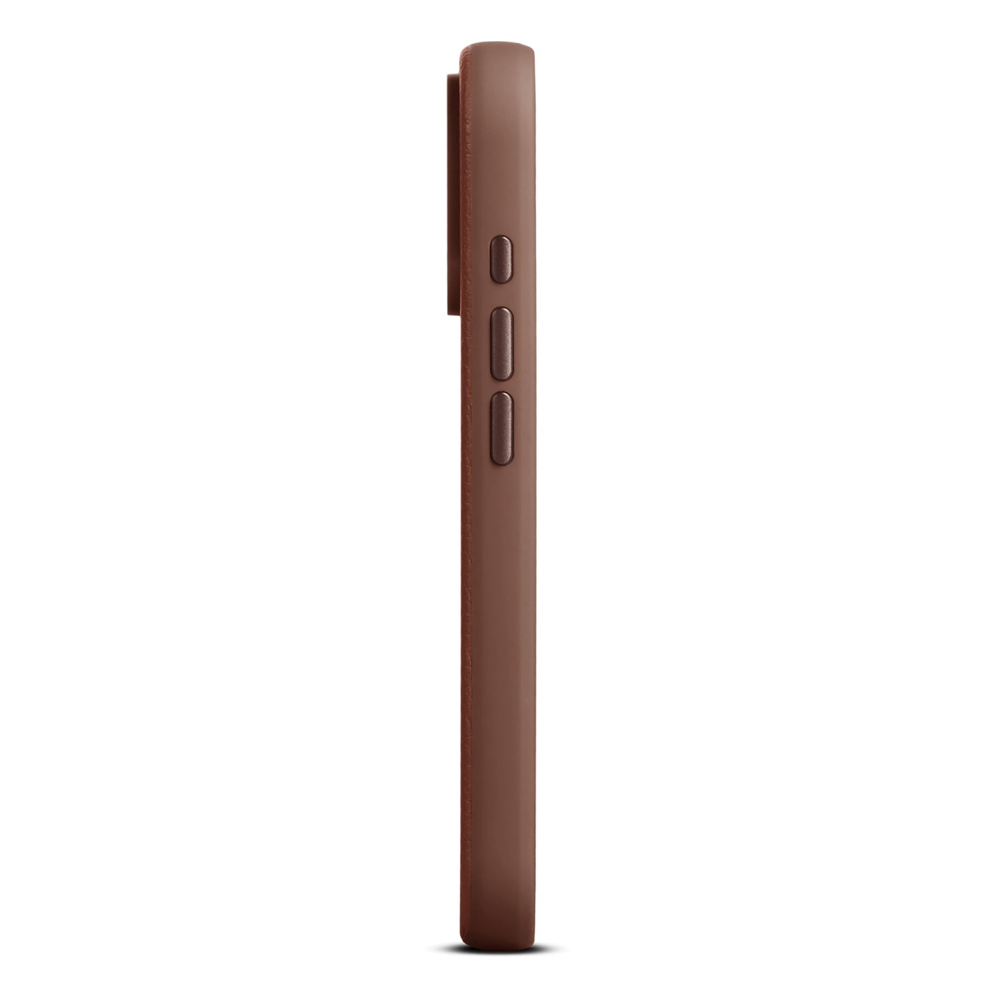 Husa de protectie Woolnut din piele pentru iPhone 17 Pro, Maro
