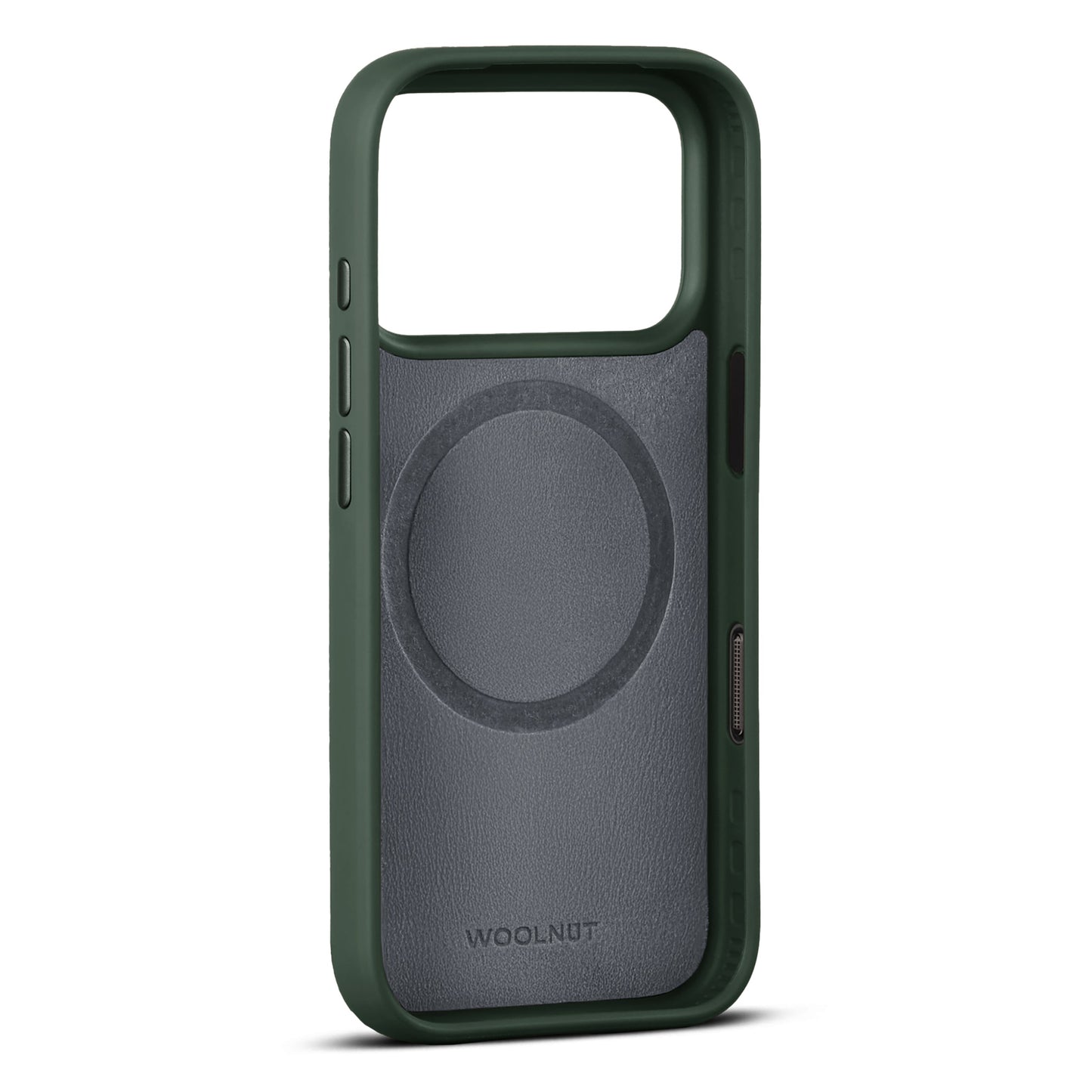 Husa de protectie Woolnut din piele pentru iPhone 17 Pro, Verde