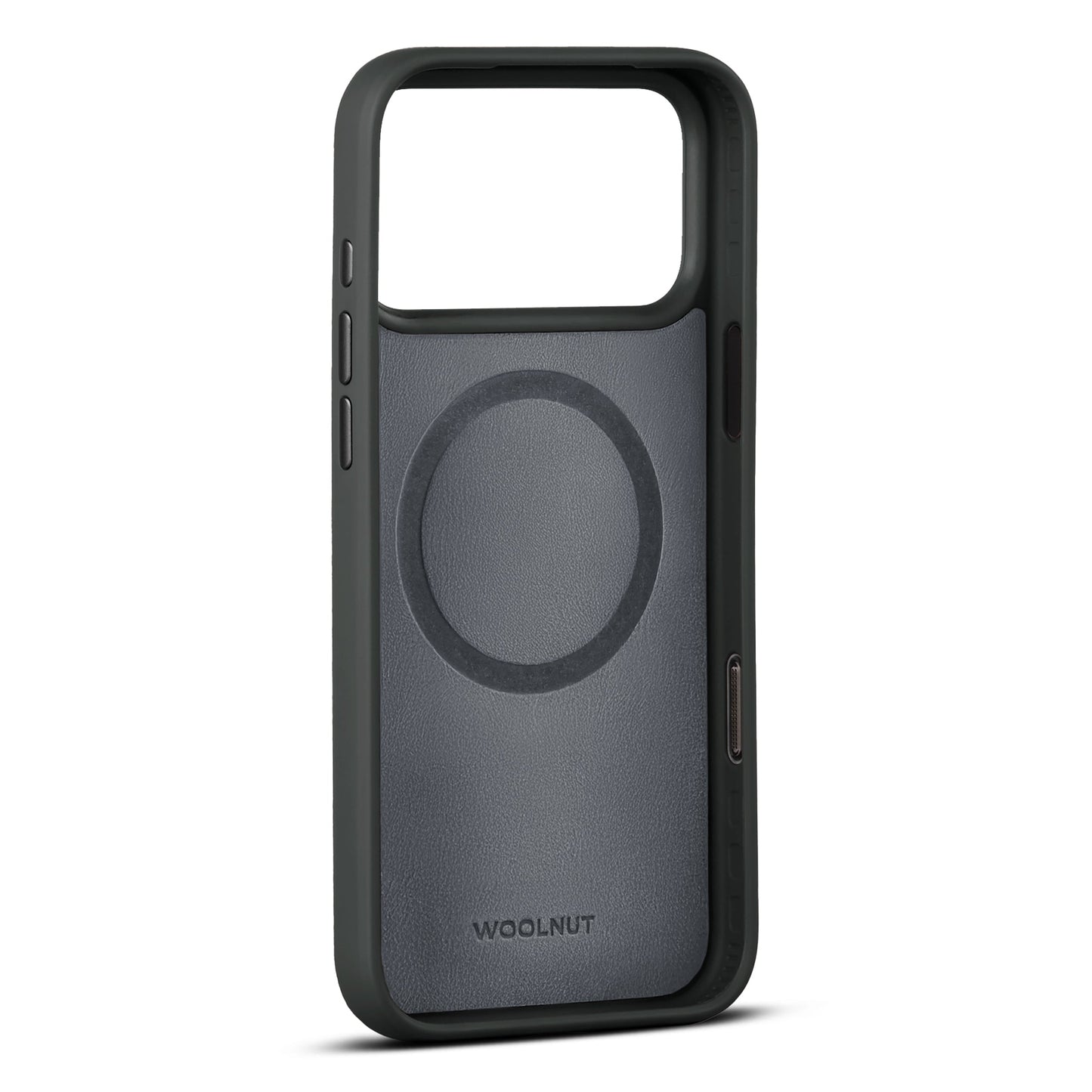 Husa de protectie Woolnut din piele pentru iPhone 17 Pro Max, Negru