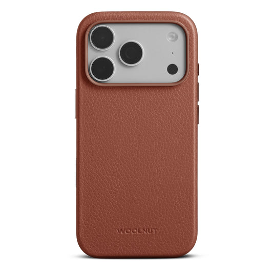 Husa de protectie Woolnut din piele pentru iPhone 18 Pro Max, Maro