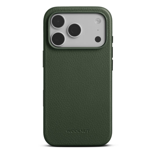 Husa de protectie Woolnut din piele pentru iPhone 18 Pro, Verde