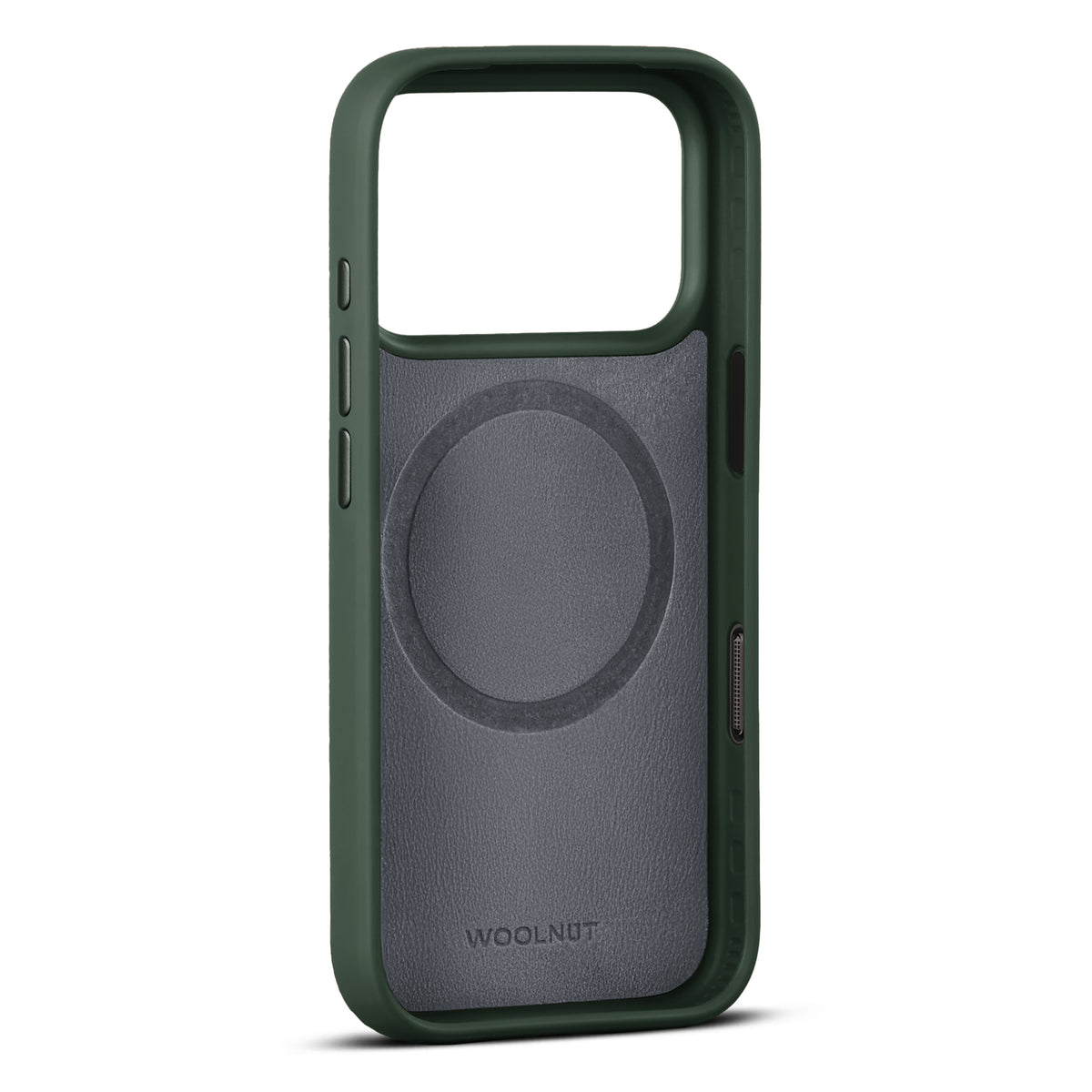 Husa de protectie Woolnut din piele pentru iPhone 18 Pro Max, Verde