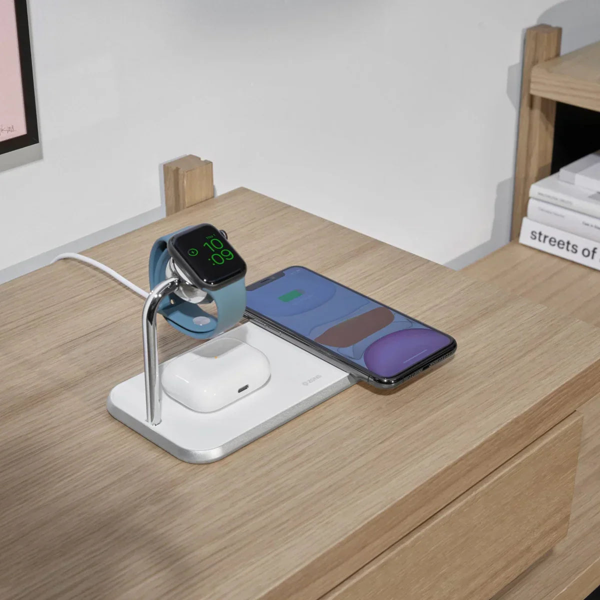 Încărcător wireless ZENS Dual + Watch Aluminium Wireless Charger