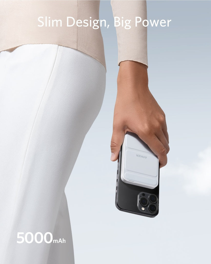 Baterie externa Anker PowerCore Mag-Go 5K - White - iSTYLE RO