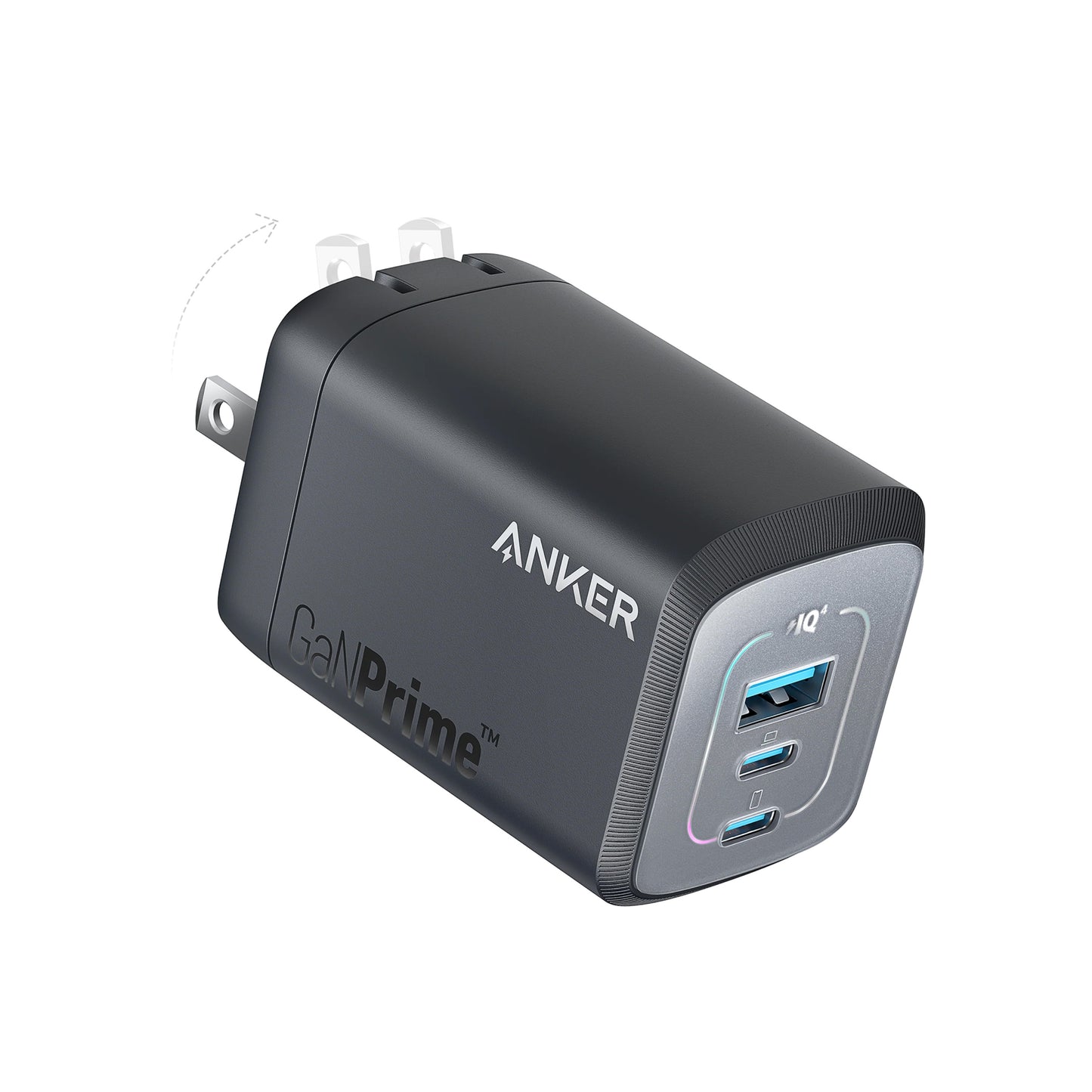 Adaptor priza Anker Prime GaN PPS, 100W, 2x USB-C, 1x USB-A, Gri - iSTYLE RO