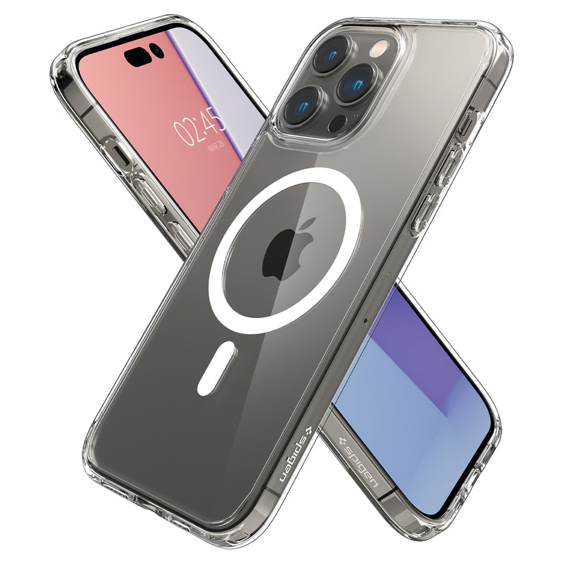 Husa de protectie Spigen Crystal Hybrid pentru iPhone 14 Pro Max, Alb Transparent - iSTYLE RO