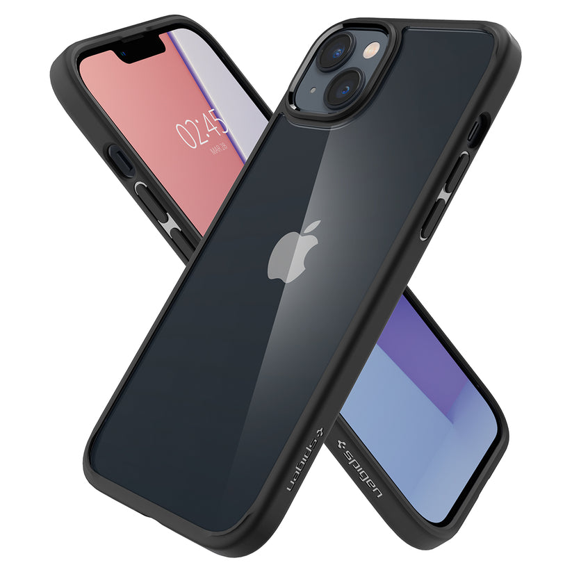 Husa de protectie Spigen Crystal Hybrid pentru iPhone 14, Negru - iSTYLE RO