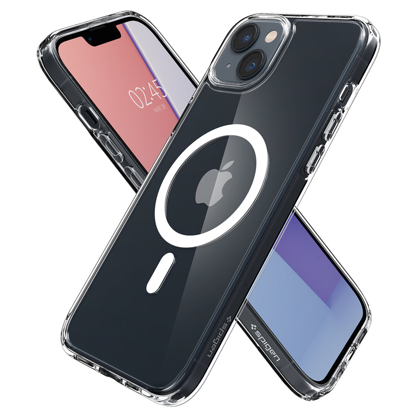 Resigilat: Husa de protectie Spigen Crystal Hybrid pentru iPhone 14, Alb Transparent - iSTYLE RO