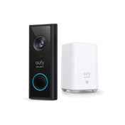 Kit sonerie video wireless + HomeBase EUFY E82101W4, 2K HD, Wi-Fi, negru-alb - iSTYLE RO