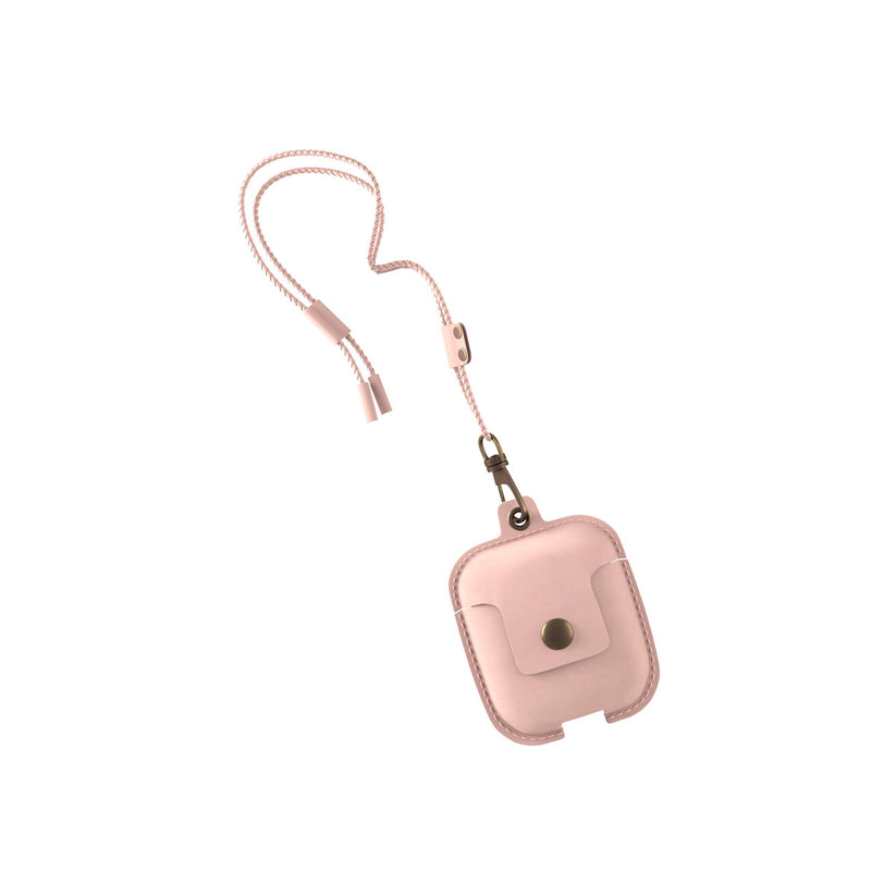 Husa de protectie Woodcessories AirCase pentru AirPods 1 & 2 Piele, Old Rose - iSTYLE RO