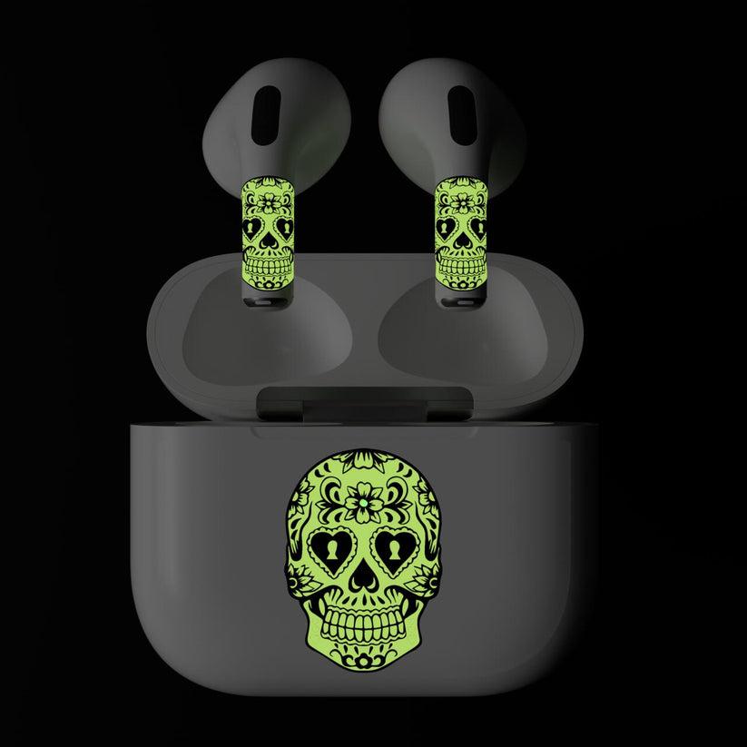 Skin NEXT ONE pentru AirPods 3rd Gen. - Craniu fosforescent - iSTYLE RO