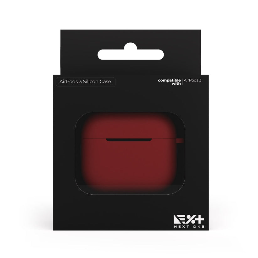 Husa de protectie NEXT ONE pentru AirPods 3, Rosu - iSTYLE RO