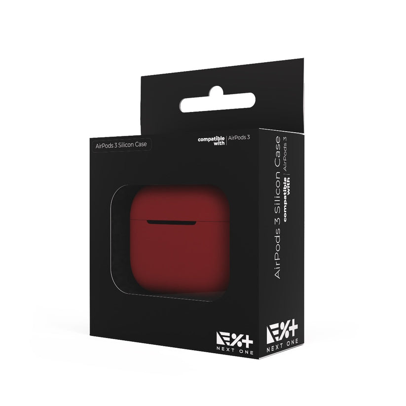 Husa de protectie NEXT ONE pentru AirPods 3, Rosu - iSTYLE RO