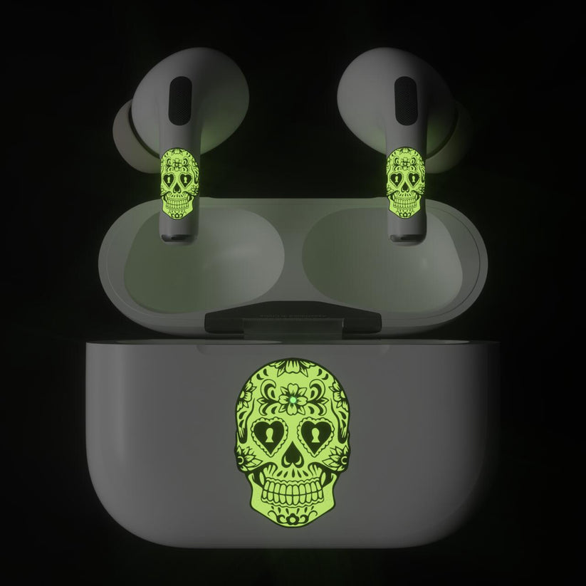 Skin NEXT ONE pentru AirPods Pro - Craniu fosforescent - iSTYLE RO