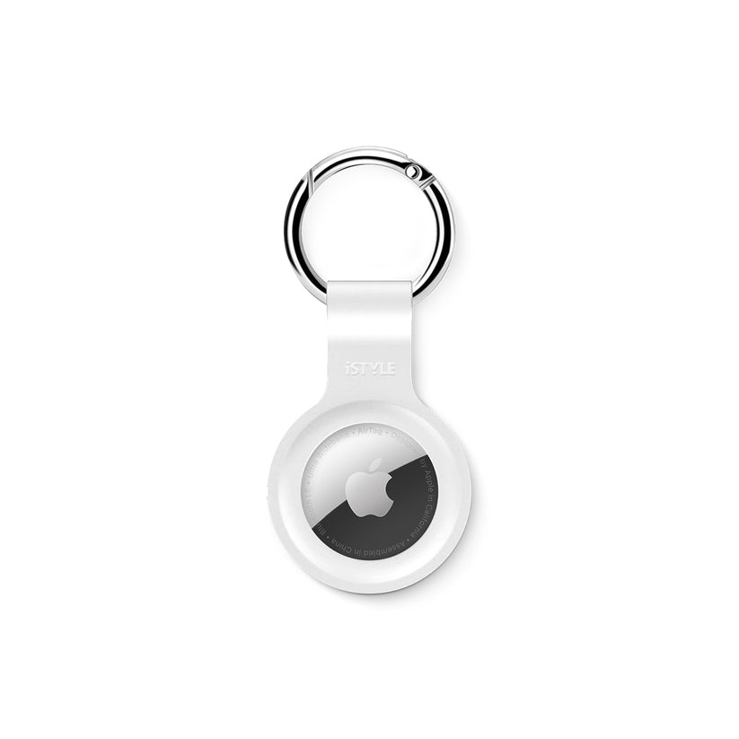 Breloc iSTYLE pentru AirTag, Silicon, Alb - iSTYLE RO