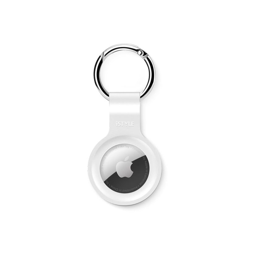 Breloc iSTYLE pentru AirTag, Silicon, Alb - iSTYLE RO
