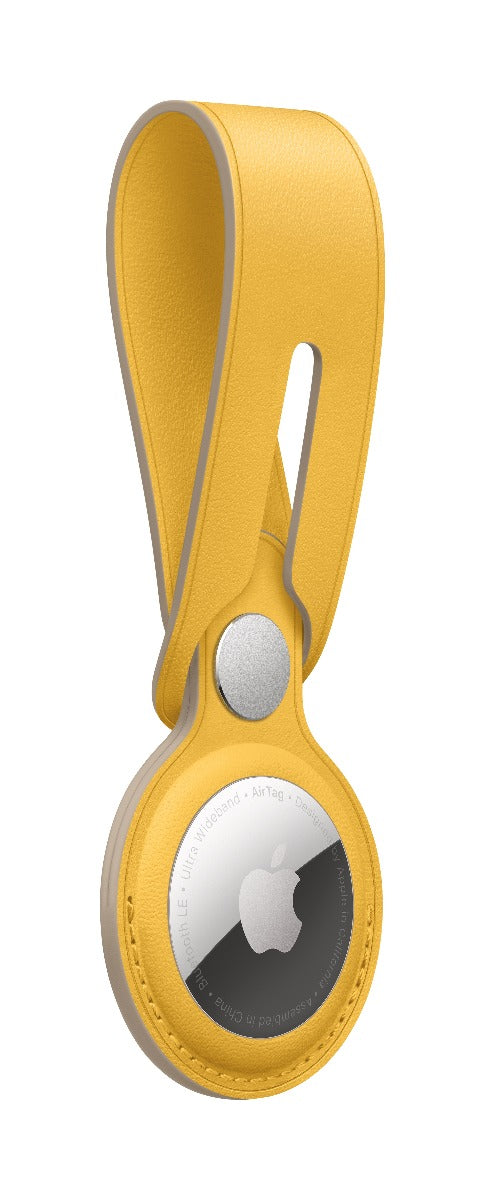 Breloc Apple pentru AirTag Loop Piele, Meyer Lemon (Seasonal Summer2021) - iSTYLE RO