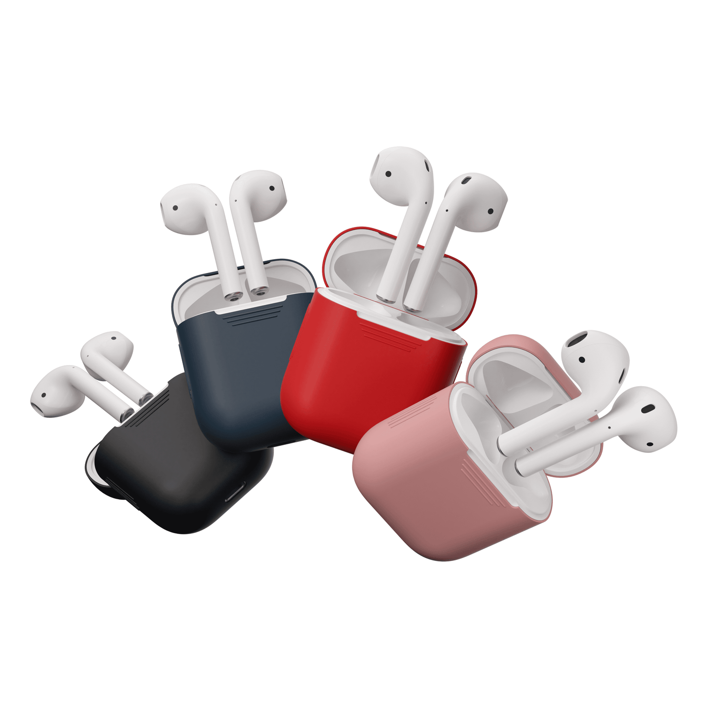 Husa de protectie NEXT ONE pentru AirPods (gen.1-2), Silicon, Rosu - iSTYLE RO