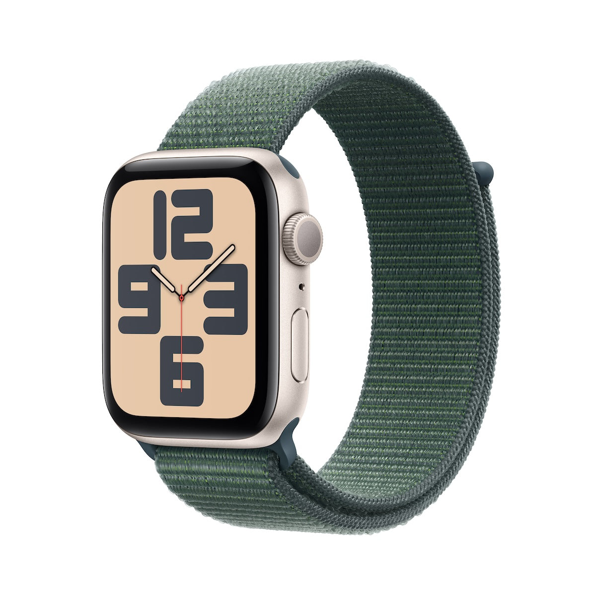 Resigilat: Apple Watch SE GPS, 44mm Starlight Aluminium Case, Lake Green Sport Loop - iSTYLE RO