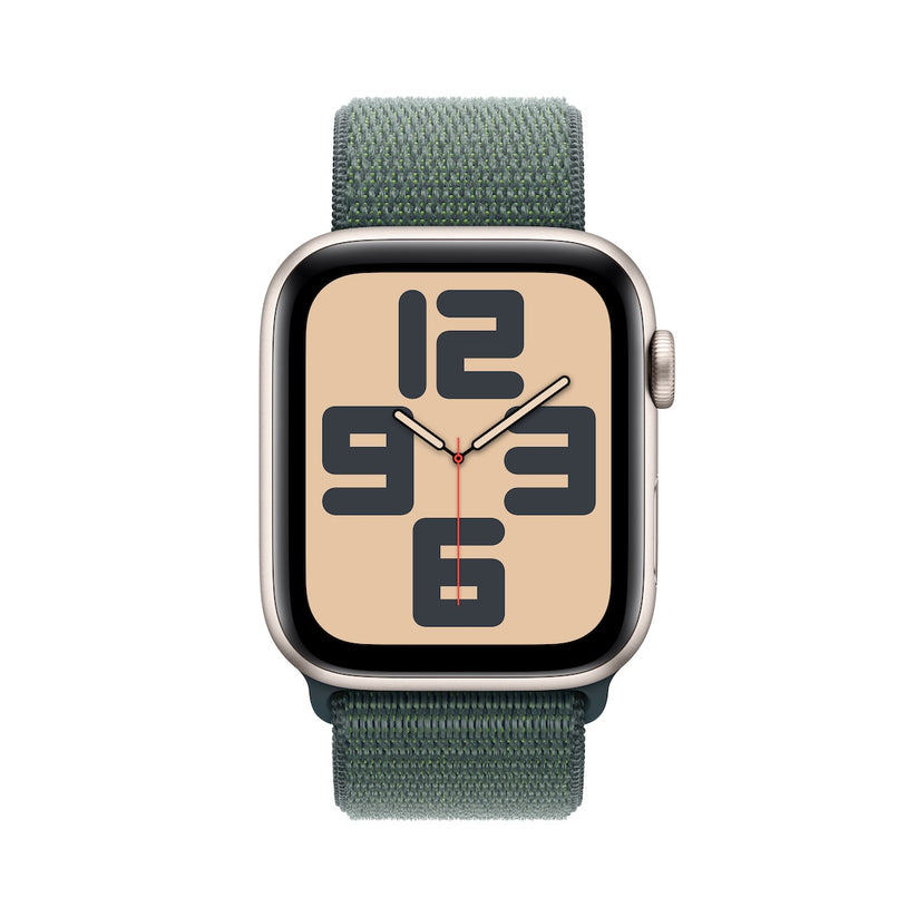 Resigilat: Apple Watch SE GPS, 44mm Starlight Aluminium Case, Lake Green Sport Loop - iSTYLE RO