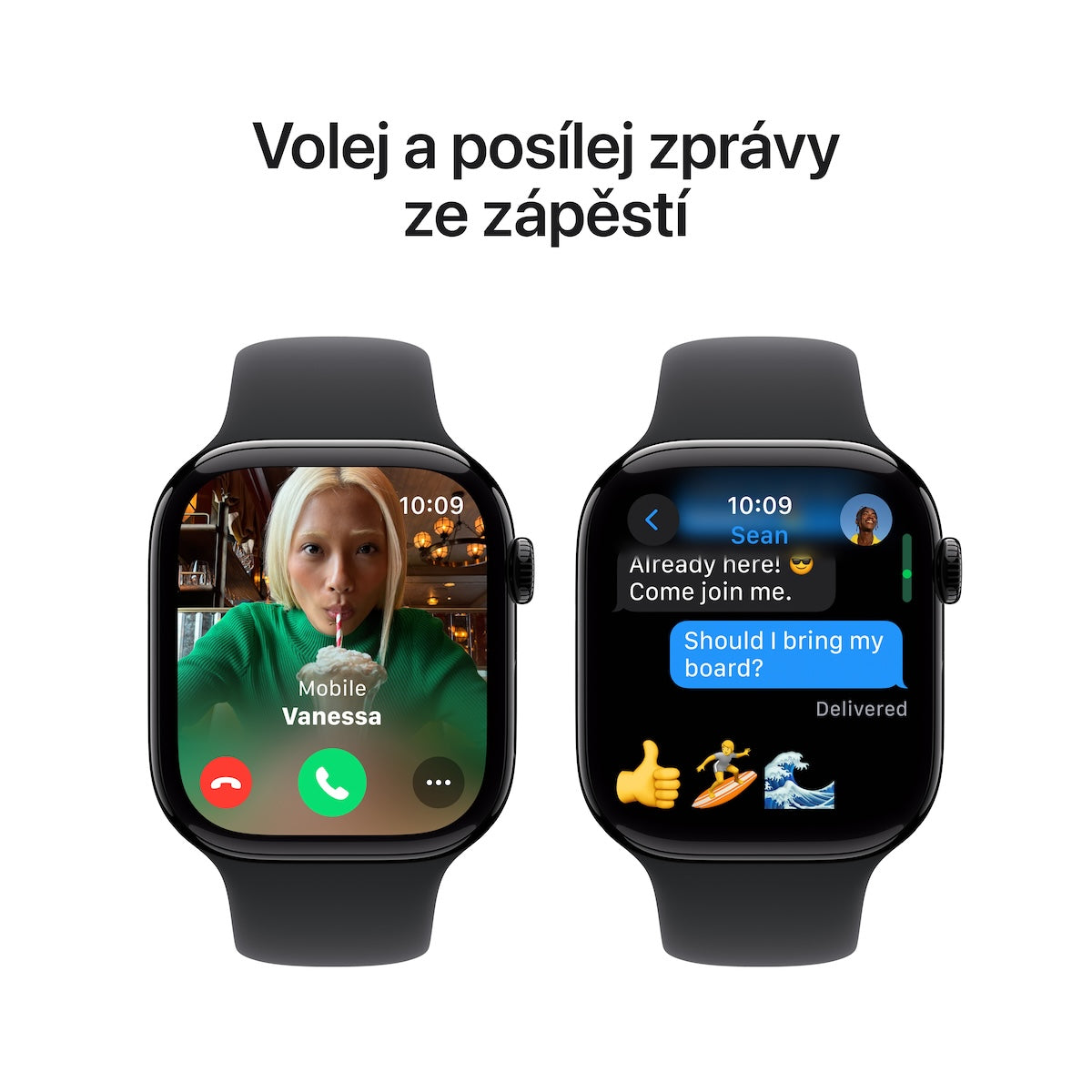 Resigilat: Apple Watch Series 10 GPS, 46mm Jet Black Aluminium Case, Black Sport Band - S/M - iSTYLE RO