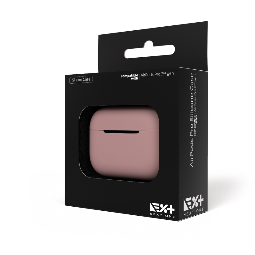 Husa de protectie NEXT ONE pentru AirPods Pro (gen.2), Silicon, Roz - iSTYLE RO