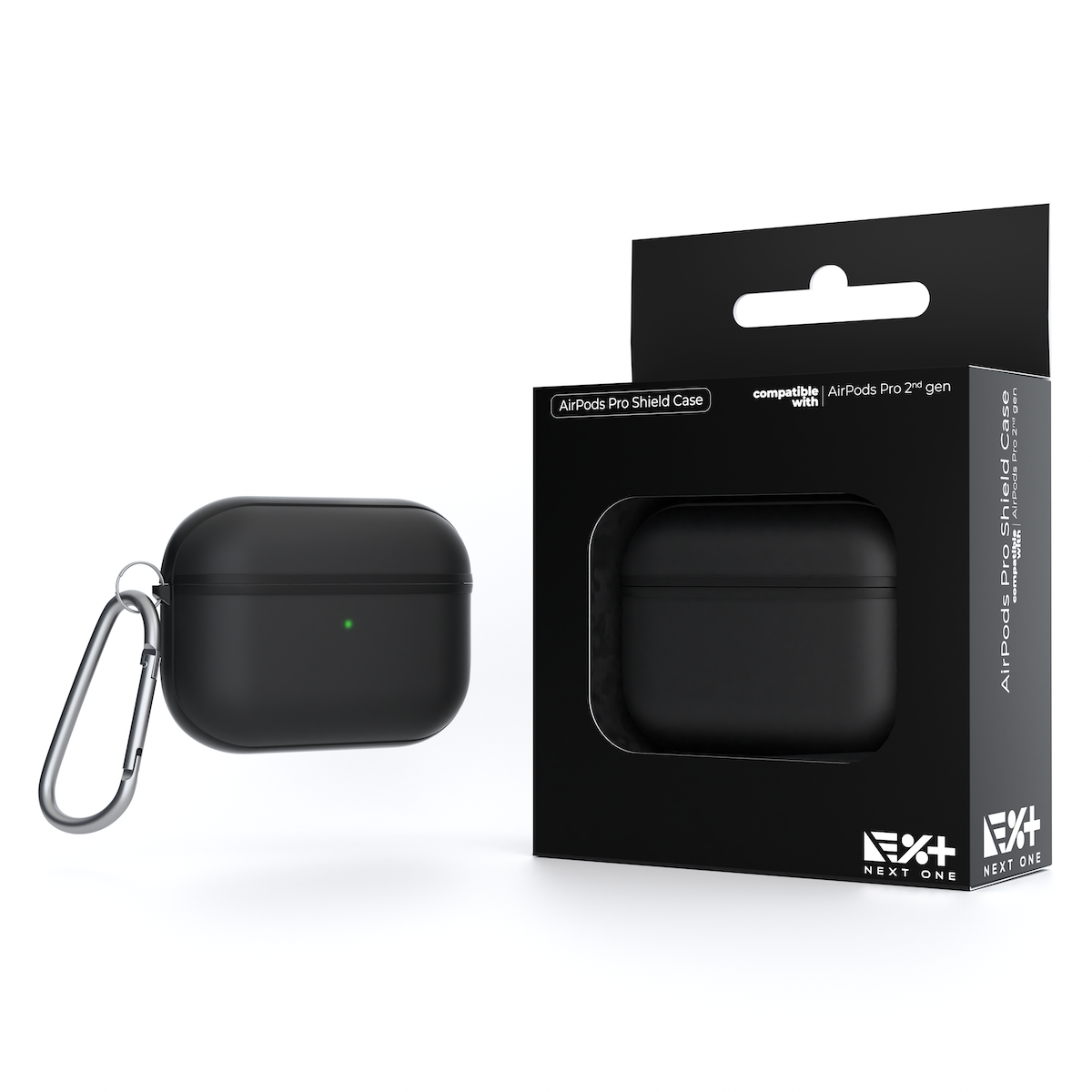 Husa de protectie NEXT ONE pentru AirPods Pro (gen. 2), TPU, Negru - iSTYLE RO