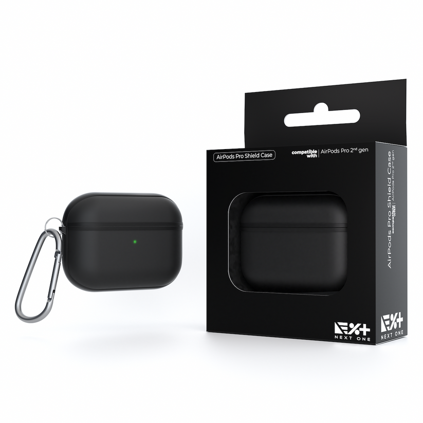 Husa de protectie NEXT ONE pentru AirPods Pro (gen. 2), TPU, Negru - iSTYLE RO