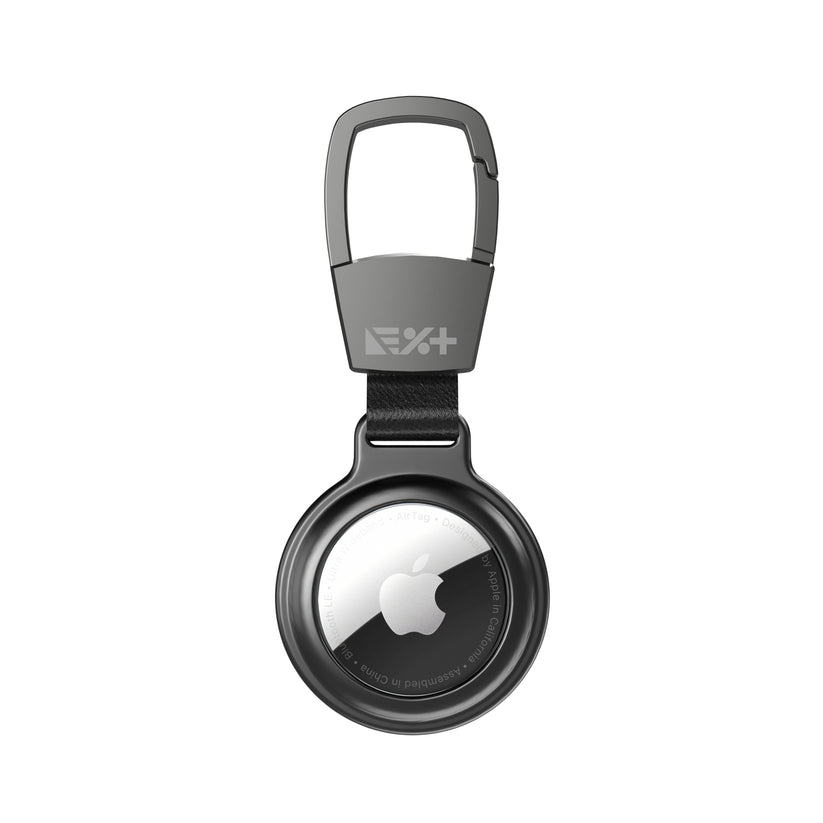 Breloc NEXT ONE pentru AirTag Magnetic Aluminium, Negru - iSTYLE RO