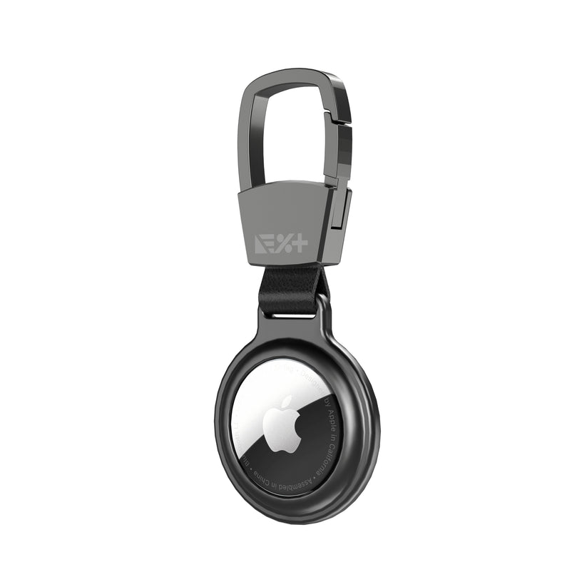 Breloc NEXT ONE pentru AirTag Magnetic Aluminium, Negru - iSTYLE RO