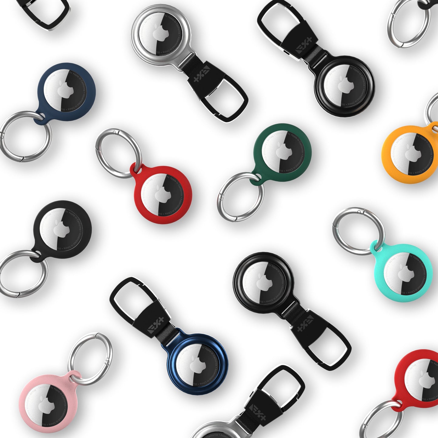 Breloc NEXT ONE pentru AirTag Magnetic Aluminium, Argintiu - iSTYLE RO