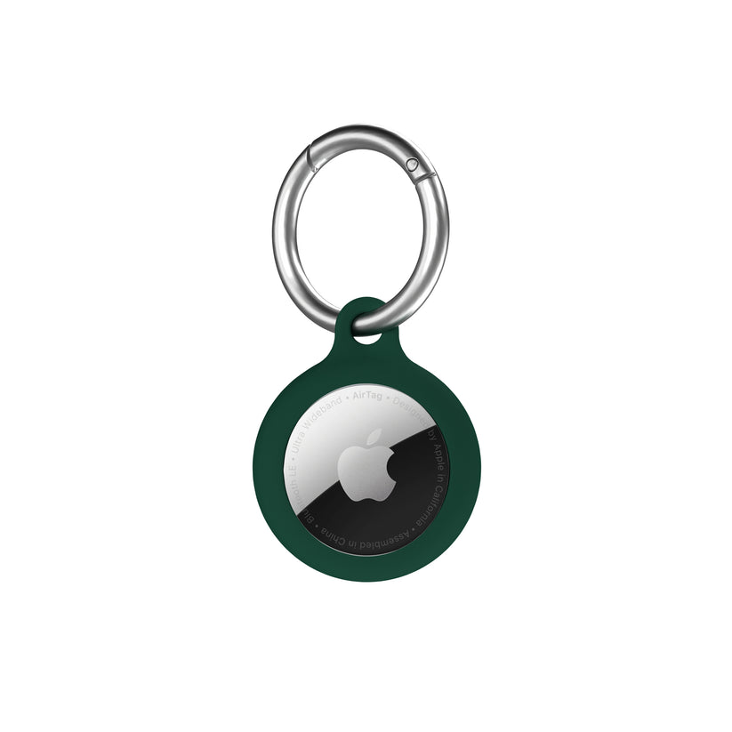 Breloc NEXT ONE pentru AirTag Silicon, Verde inchis - iSTYLE RO