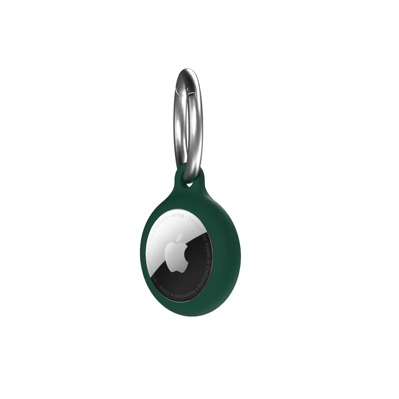Breloc NEXT ONE pentru AirTag Silicon, Verde inchis - iSTYLE RO