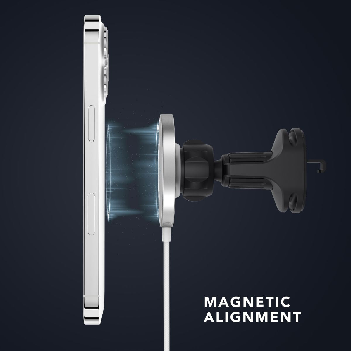 Incarcator auto Vonmählen Aura MagSafe, Alb - iSTYLE RO