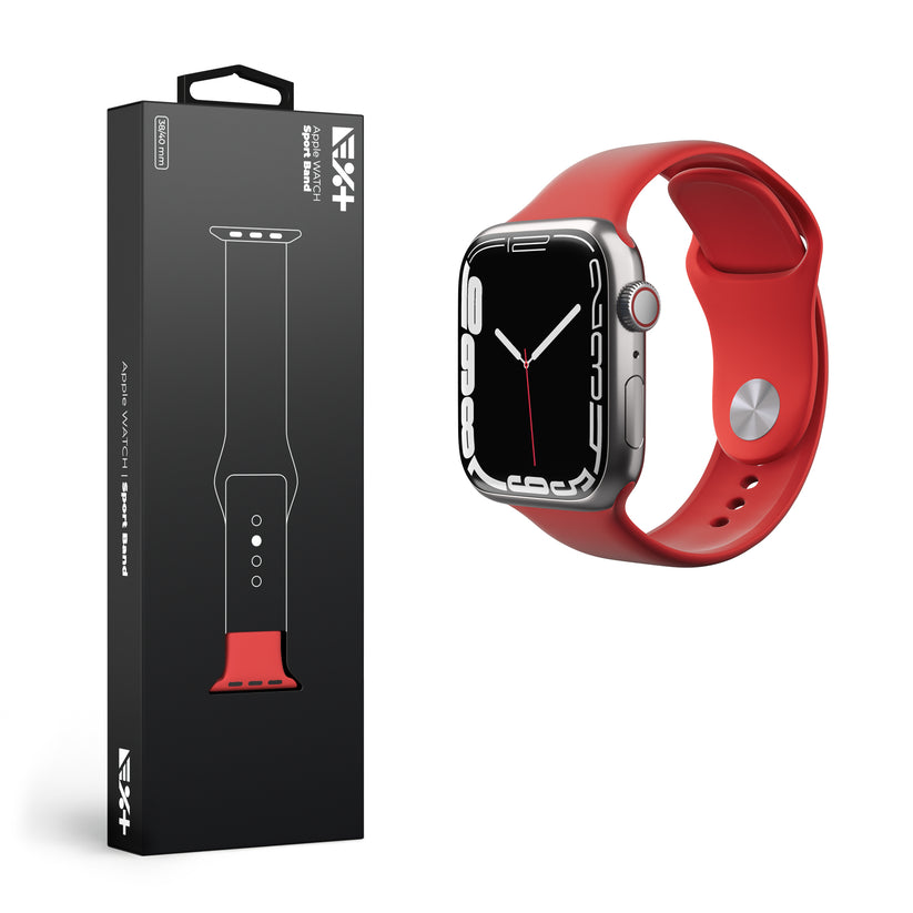Curea NEXT ONE pentru Apple Watch 38/40mm, Silicon, Rosu - iSTYLE RO