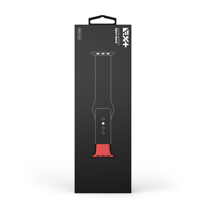Curea NEXT ONE pentru Apple Watch 38/40mm, Silicon, Rosu - iSTYLE RO